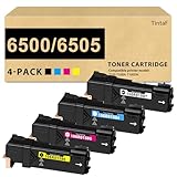 Phaser 6500 WorkCentre 6505 Toner Cartridge Replacement for Xerox 106R01597 106R01594 106R01595 106R01596 Toner Work with Phaser 6500 6500N 6500DN WorkCentre 6505 Printer (4-Pack, BK/C/M/Y)