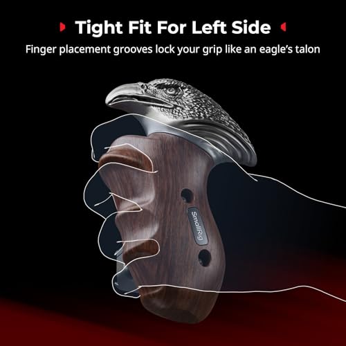 Image of SmallRig Rotating Left-Side Wooden Handle with NATO Clamp & NATO Rail, 360 Angle Adjustment, 15 kg /33 lb Load Capacity, Ergonomic Grip