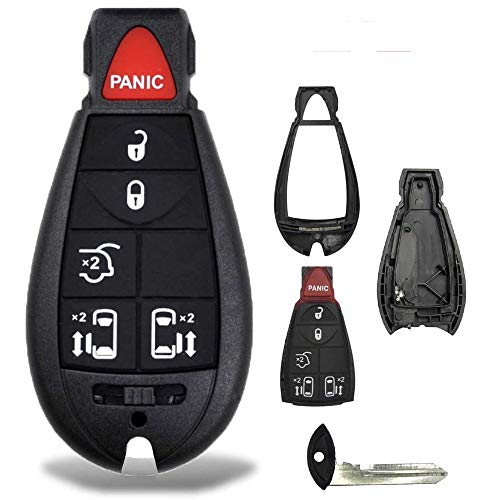 1 New Keyless Entry 6 Buttons Remote Start Car Key Fob Shell / Case M3N5Wy783X, Iyzc01C For Town Country Dodge Grand Caravan Volkswagen Routan #TOP3