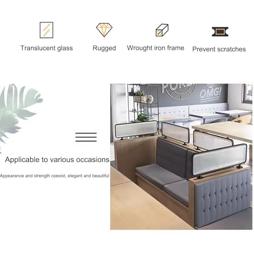 Cloison de séparation en verre trempé isolant visuel pour table