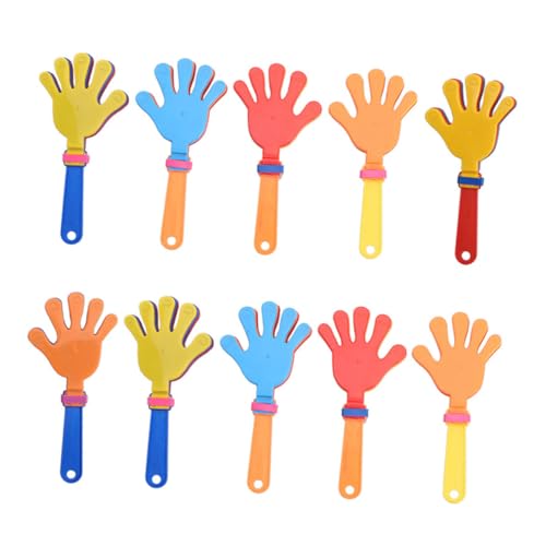 Toyvian Palmas Creativas De Plástico Grandes 28 Cm Colores Brillantes para Fiestas Aplaudidor 10 Piezas Juguetes para Niños Accesorios para Animación y Entretenimiento Cumpleaños y Eventos Deportivos