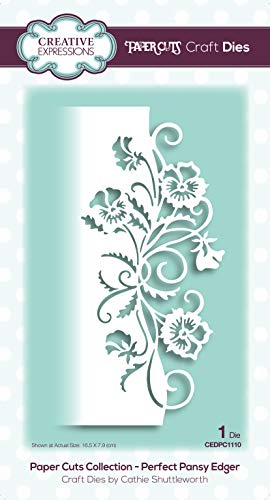 Paper Cuts - Perfect Pansy Edger - Craft Die, CEDPC1110, metal, 16.5 x 7.9 cm