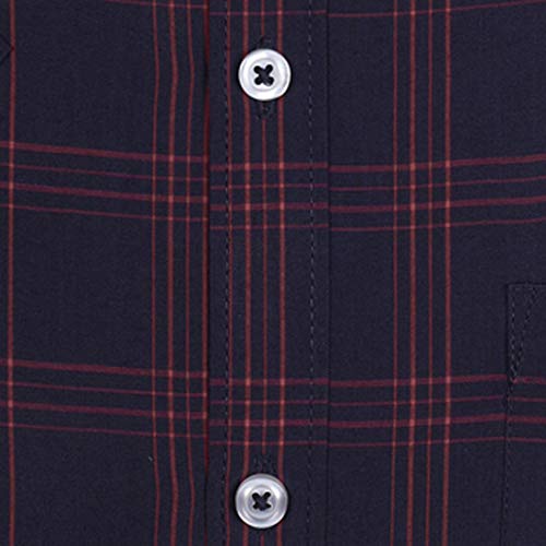 Image of ACCOX Men's Breathable Cotton Half Sleeves Checkered Regular Fit Shirt (GCR480)