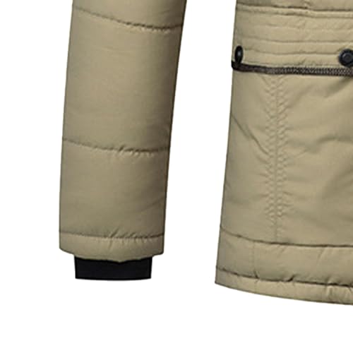 Manteaux longs d'hiver pour hommes coupe-vent imperméable avec doublure polaire