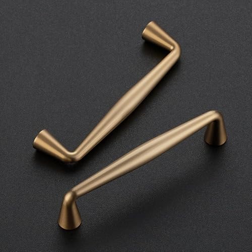 Image of Ravinte 30 Pack 3-1 /2 Inch Champagne Bronze Kitchen Cabinet Handles Solid Zinc Alloy Cabinet Pulls Cupboard Hardware Drawer Handles