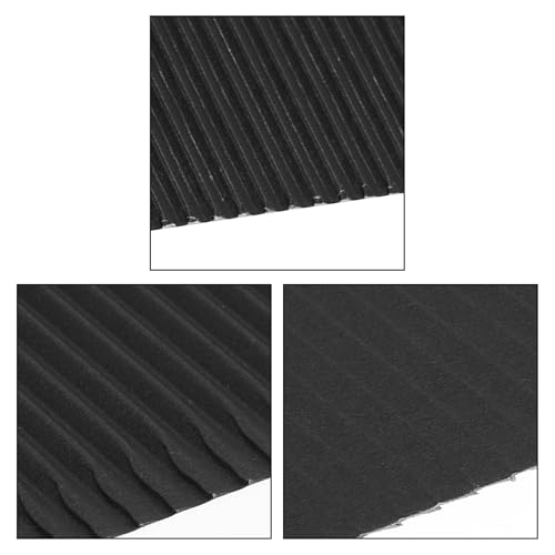 Image of uxcell 10pcs Corrugated Cardboard Paper Sheets,Black,14 inch x 10inch,for Craft and DIY Projects