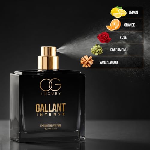 Image of OG Luxury India's Strongest Gallant Intense Extrait De Perfume for man, Premium & Long-Lasting Scent, luxury perfume for Special Occasions & Gifting, 100ML
