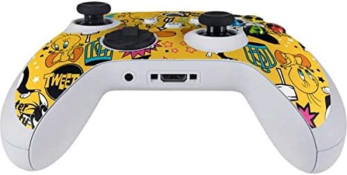 Skinit Decal Gaming Skin Compatible with Xbox Series S Controller - Officially Licensed Looney Tunes Tweety and Sylvester Patches Design
