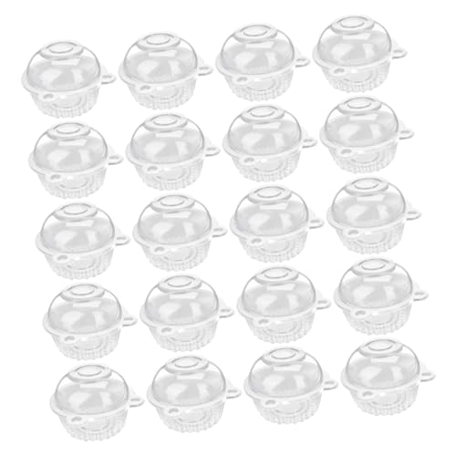 BESTYASH 50Pcs Transparent Cupcake Holders with Lids Individual Dessert Containers for Weddings Showers Parties Festivals for Cupcake Packaging and Storage