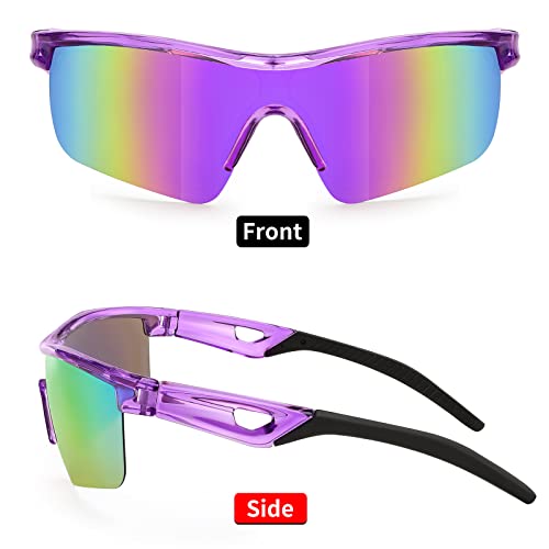Feisedy B2454-010-F Kids Teens Baseball Polarized Sunglasses Sports Tr90 Frame Boys Girls Cycling B2454 thumb #5