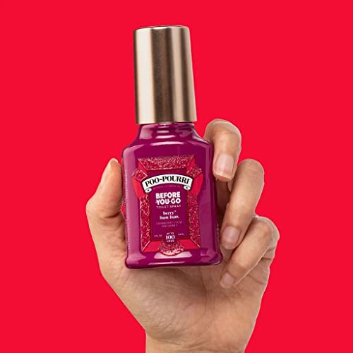 Image of Poo-Pourri Berry Bum Bum Before-You-Go Toilet Spray To Trap Odors and Leave Bathrooms Smelling Great, with a Blend of Cranberry, Clove and Honey Essential Oils for a Holiday Scent Poo Spray, 2 oz