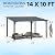 U-MAX 10' x 14' Outdoor Pergola Hardtop Gazebo, 14x10 Wall-Mounted Heavy Duty Lean to Metal Awnings Gazebos on Clearance for Patio, Large Galvanized Steel Pergolas and Gazebo for Outdoor Use