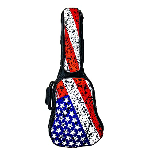 ChromaCast USA Flag Graphic Multi-Pocket 3/4 Size Acoustic Guitar Bag
