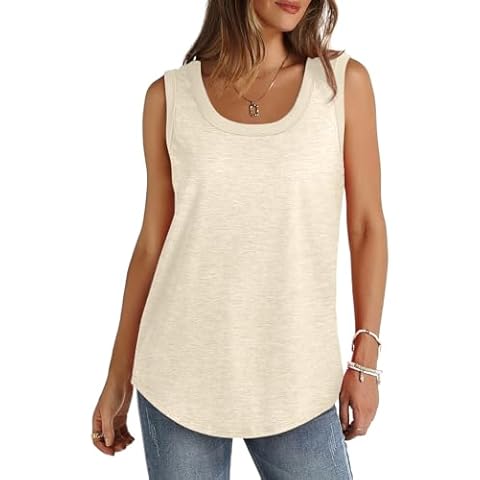 Women's Loose Fit Cotton Gym Vest Tops Cover