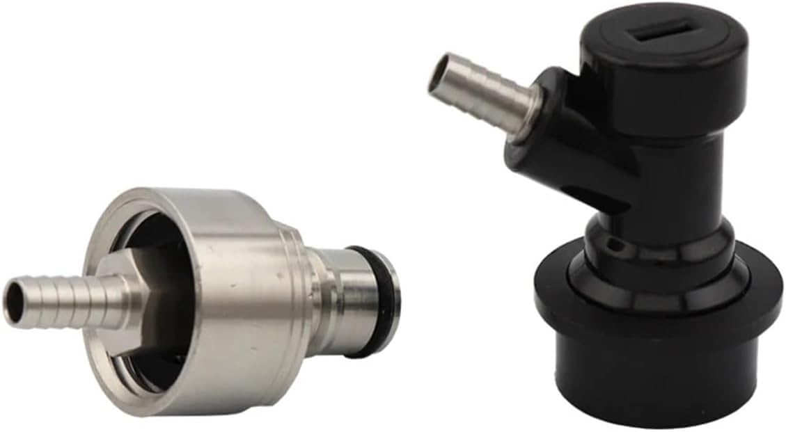Stainless Steel Carbonation Cap Ball Lock - 5/16'' Barb for Homebrew Soda and Beer Brewing - Compatible with PET Bottles 1pcs(Cap With Liuqid)