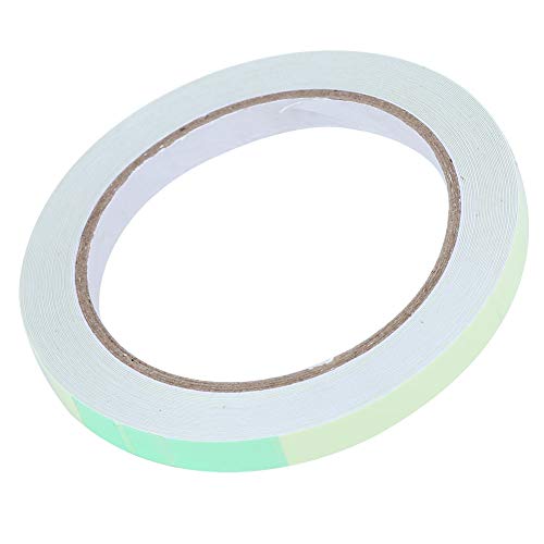 Fita luminosa de 10 mm x 10 m, adesivo removível à prova d'água verde altamente luminoso, rolo de e