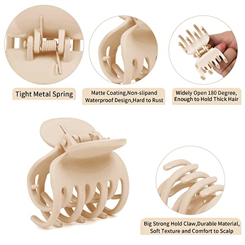 Vsiopy 4 Pack Medium Hair Clips For Thick Hair Non Slip Claw Clips, 1.6 Inch Small Hair Clips For Women Thin Hair, Double Row Teeth Hair Jaw Clips #TOP2