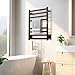 Towel Warmer Matte Black Heated Towel Rack for Bathroom Wall Mounted Electric Towel Dryer Rack with Temperature Control and 24 Timer Plug-in/Hardwired