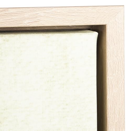 DRW Bild auf Leinwand mit natürlichem Holzrahmen mit abstrakten Palmen in warmen Farbtönen, 92,8 x 62,9 x 4,3 cm