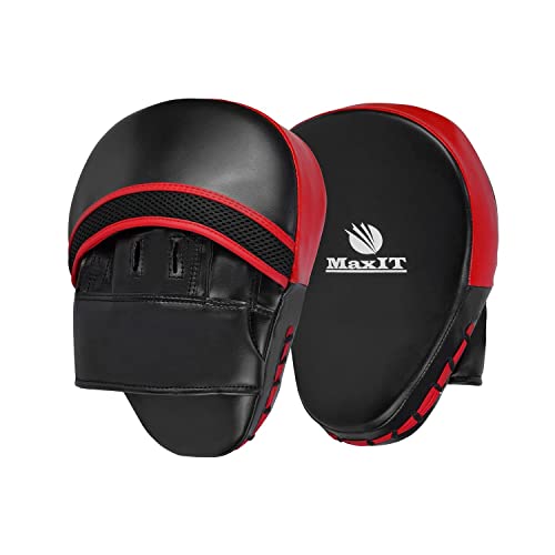 MaxIT Curved Punch Mitts | Professional PU Leather Punching Pads for MMA, Boxing, Kickboxing, Muay Thai, Karate & Other Combat Sports Training | Comfortable, Durable Glove Mitt for Men, Women & Kids MaxIT Curved Punch Mitts | Professional PU Leather Punching Pads for MMA, Boxing, Kickboxing, Muay Thai, Karate & Other Combat Sports Training | Comfortable, Durable Glove Mitt for Men, Women & Kids