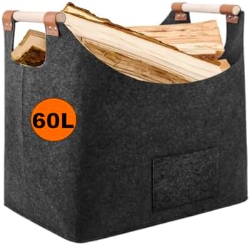 Borsa Tela Per Legna Da Ardere - Porta Legna Interni Con Maniglie | Giallo, Casual - Foto 11