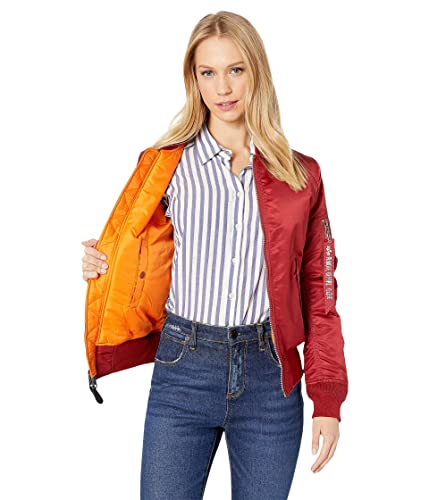 Alpha Industries Women's Ma-1 Flight Jacket (S, Commander Red) #TOP3