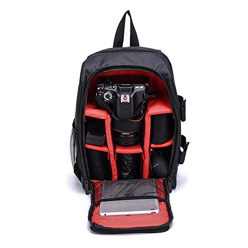 Outdoor-Fotografie Tasche Digitale Spiegelreflexkamera professionelle wasserdichte Kameratasche Schulter Laptoptasche,SmallRed