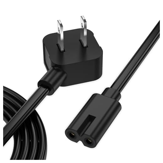 AGVEE 10ft TV Power Cord for Samsung, 90 Degree ETL Listed 18AWG 2-Prong AC Power Cable IEC C7 C8 Replacement for Samsung TV, Black
