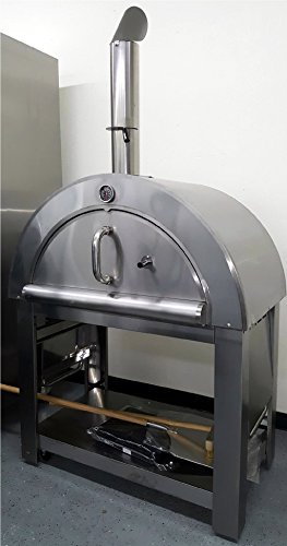 44" Wood Fired Stainless Steel Artisan Pizza Oven Or Grill With Waterproof Cover, Outdoor Or Indoor #TOP1