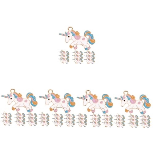 Pendentif licorne coloré en alliage pour la création de bijoux mignons