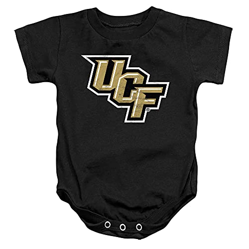 University of Central Florida UCF UCF Knights Official Distressed Primary Logo Unisex Infant Snap Suit for Baby,Black, 12 Months