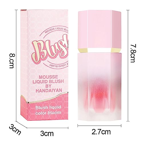 Cream Matte Dewy Liquid Blush Stick Set Velvet Texture Natural Long-Wearing Lightweight Smooth And Delicate Waterproof And Sweat Proof Creates A Dewy Natural Finish For Cheeks Eyes Lips-Pink #TOP5