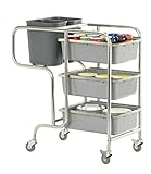 Stabile Ausführung Saro Claire Abräumwagen, Metall, Silber, 58 x 106 x 100 cm