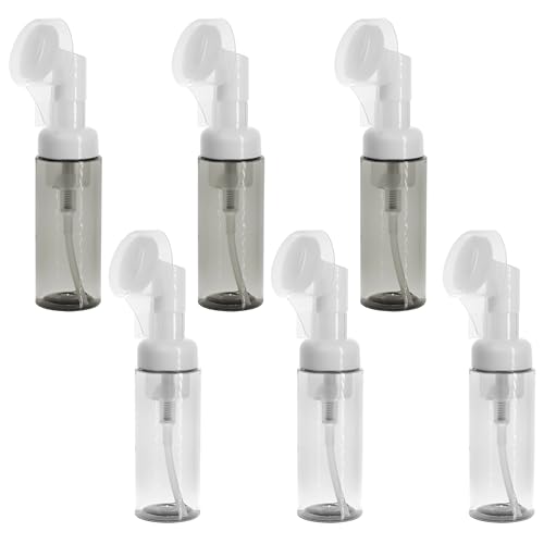 Marsrut Contenedor de bomba de jabón espumoso, 60 ml, 6 unidades (3 blancos transparentes y 3 negros transparentes)