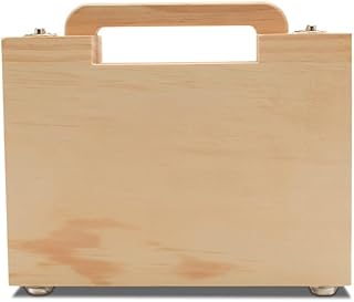 Unfinished Wood Mini Suitcase 5-3/4 x 8 inch, Pack of 1 Cigar Boxes Empty Wooden Boxes for Crafts, Travel, and Storage, by Woodpeckers