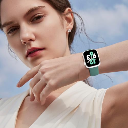 Image of Sport Band Compatible with Apple Watch 38mm 40mm 41mm 42mm 44mm 45mm 46mm 49mm, Replacement Soft Silicone Accessory Strap Wristbands for iWatch Series 11 /10 /9 /8 /7 /6 /5 /4 /3 /2 /1 Ultra SE Women Men