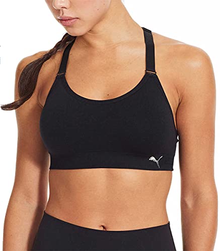 PUMA Women Sports Bra, 3-Pack (Black/White/Grey, Medium)2