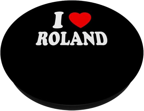 Miniatura 2 de I Heart (Love) Roland Cute Matching Couple Spouse Married PopSockets Standard PopGrip