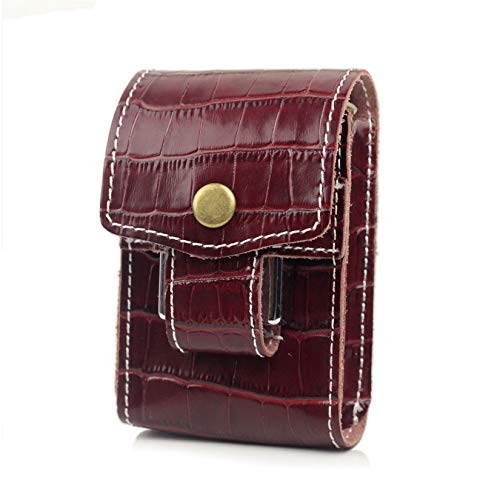 QINGTIAN Paquet de Cigarettes en Cuir Portable,étui à Cigarettes pour Hommes de 20 Paquets,Sac à Briquet,Poche pour étui à Cigarettes Multifonction Cover