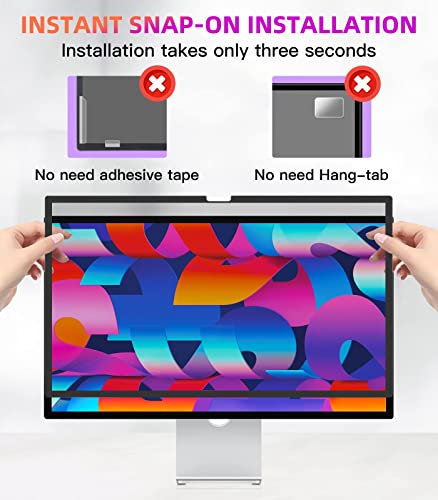 Image of PYS Privacy Screen for iMac 24 Inch 2021 /2023 /2024 (M1 /M3 /M4 chip), Reusable & Removable, Privacy Filter for iMac All-in-One Desktop Computer and Anti-Glare Protector