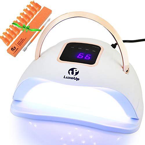 LuxeUp UV Nail Lamp Dryer 120W Upgraded Design | LED Curing Light Nail Art Lamp | Professional Dry Nail Lamp Set for Acrylic & Gel Polish