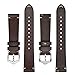 BISONSTRAP Men's Watch Bands, Hand-Stitched Leather Watch Straps, Quick Release, 22mm, Coffee Brown with Silver Buckle