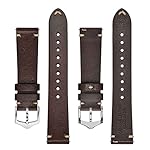BISONSTRAP Men's Watch Bands, Hand-Stitched Leather Watch Straps, Quick Release, 18mm 19mm 20mm 21mm 22mm - Image 3