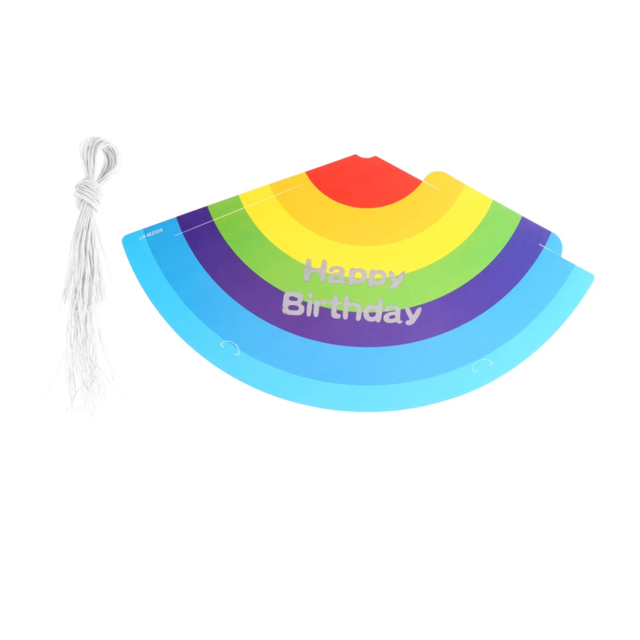 Cappello 50 Arcobaleno per Ragazzo Triangolare Ragazza Pezzi in Carta | Festa Compleanno, Stile Fashion Decorativo, Comodo da Indossare, Tiene Saldo Sul Capo, per Foto