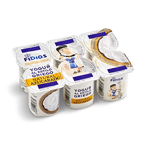 DIA FIDIAS yogur griego natural azucarado pack 6 unidades 125 gr
