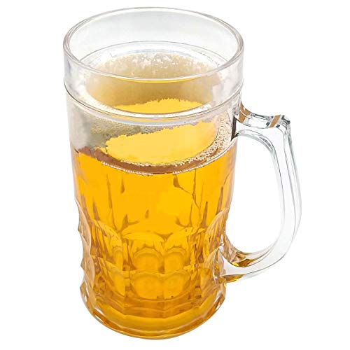 Fake Beer Mug 450ml Creative Double Mezzanine Double-layer Frozen Beer Mug Extra Large Capacity Durable Home Decoration Accessories Wine Tumblers