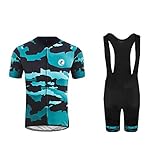 【Jersey de ciclismo profesional】: Tres bolsillos traseros guardan convenientemente sus pertenencias, como teléfono celular, refrigerios, herramientas para bicicletas; Los elementos reflectantes en ambos dorsos te hacen muy visible por la noche y en entornos con poca luz.