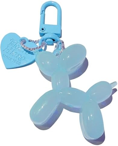 LAEKOU Jelly Balloon Dog Keychain for Women, Cute Bag Charms Key Chain