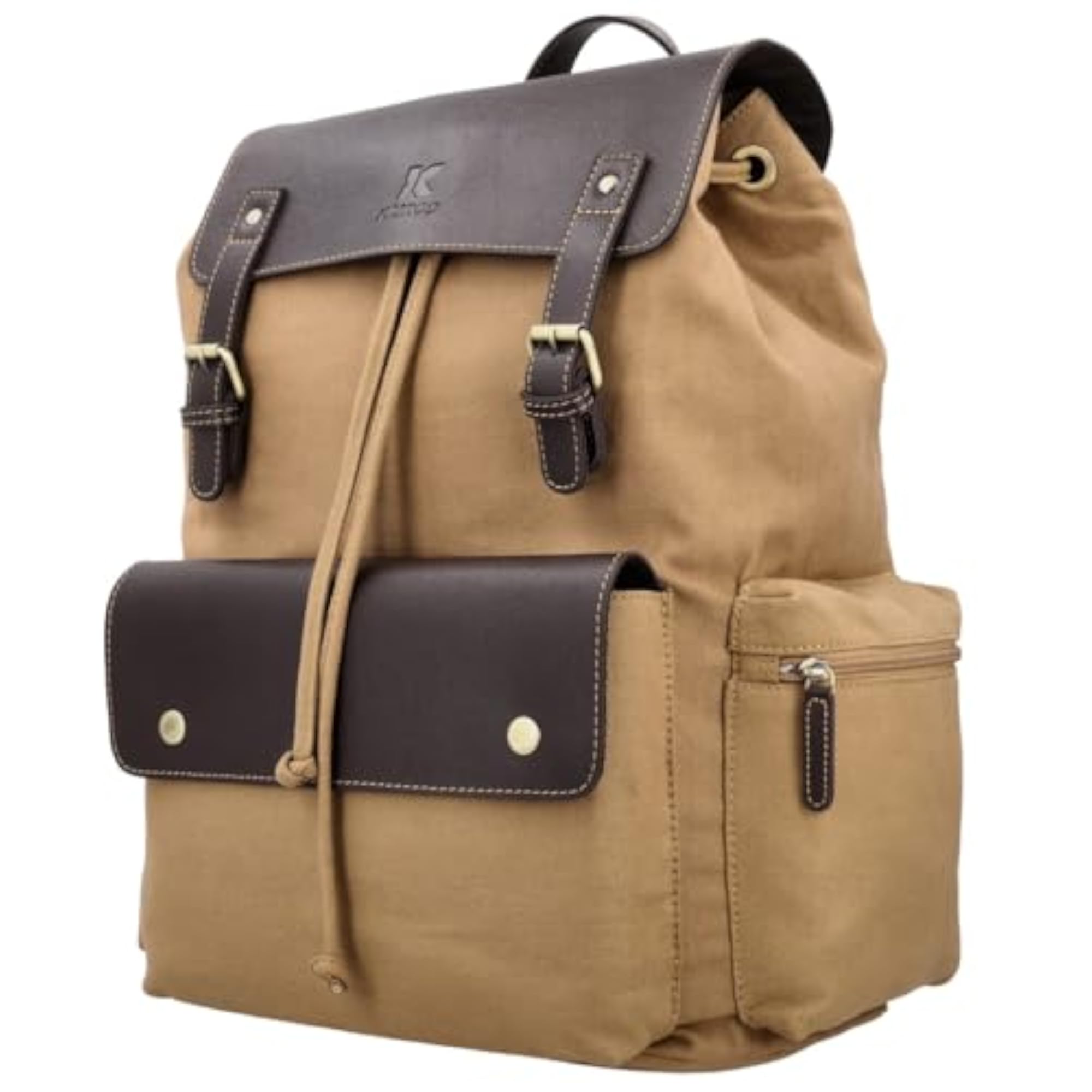 Kairos Collection Vintage Canvas and Leather Backpack