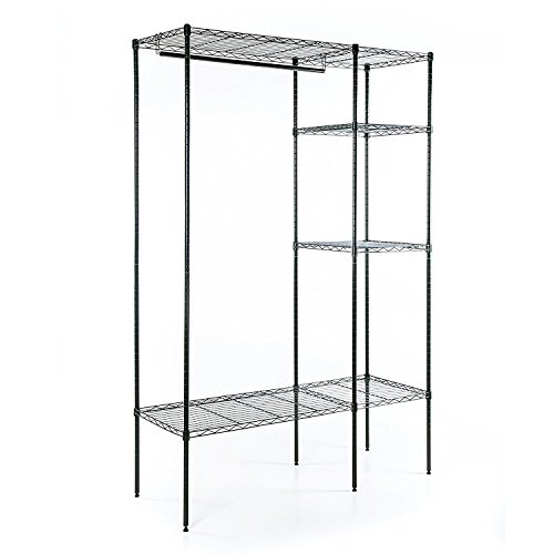 SHELVING SOLUTIONS Garment Rack Shelves, Clothes Wardrobe Shelving Garment Rack